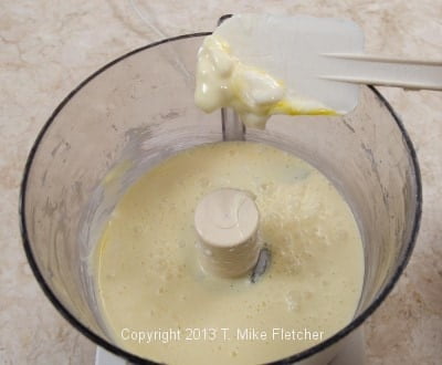 Cream cheese on spatula
