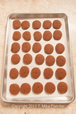 Tray of baked cookies