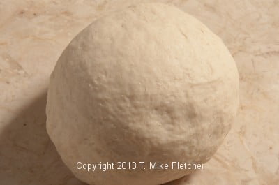 Kneaded, balled up