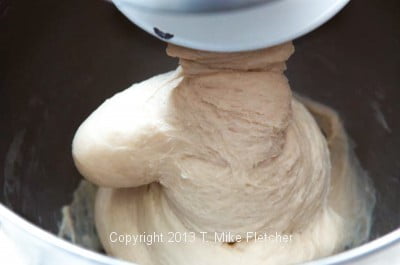 Dough cleaning side of the bowl