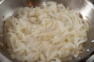 Onions browning