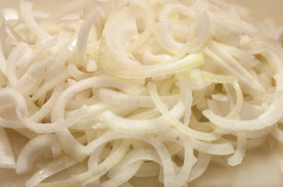 Pile of Sliced onions