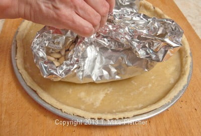 Removing beans from crust