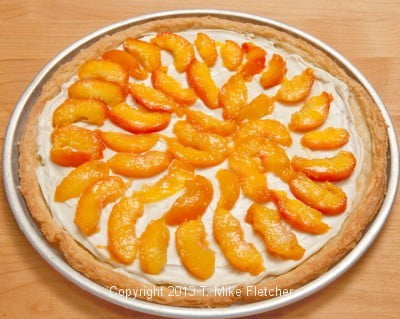 Peaches on crust