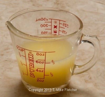 Liquids in measuring cup