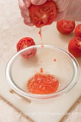 Juicing Tomato for French Onion tart