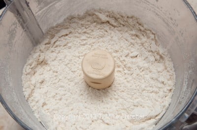 Cheese in processor grated