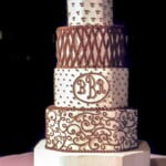 Brown and White Cake