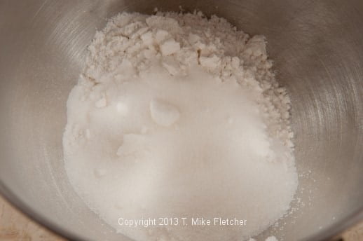 Sugar in with flour