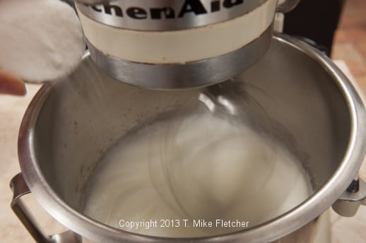 Sugar going into egg whites