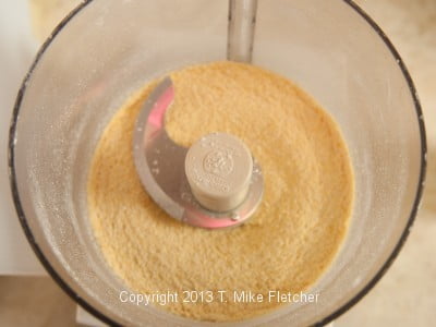 Cornmeal in processor