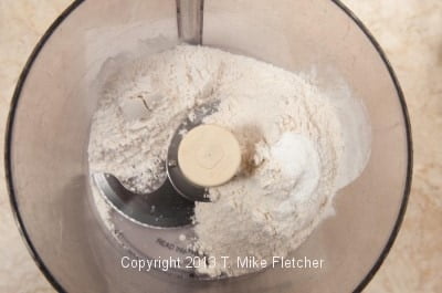 flour, etc. in processor bowl