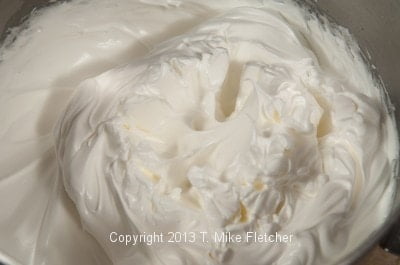 Meringue whipped