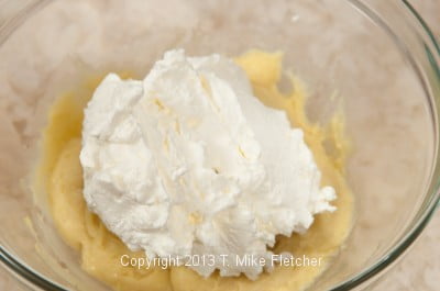 Pastry cream with whipped cream