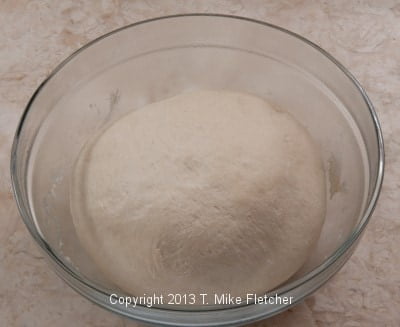 Dough in bowl, ready to rise