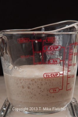Yeast risen in cup