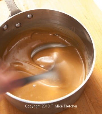 Stirring to get it creamy