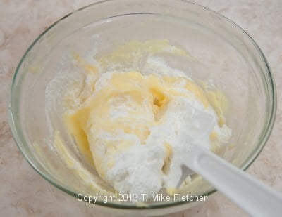 folding in whipped cream