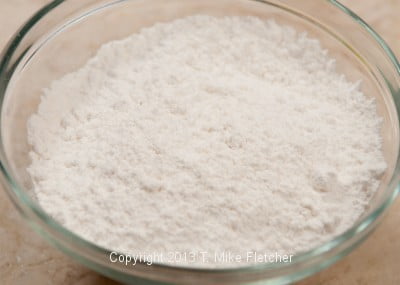 Flour, baking pwder mixed