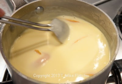Stirring the sauce