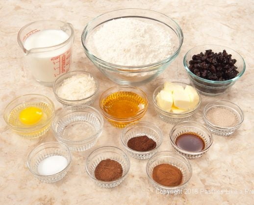 Ingredients for Hot Cross Buns