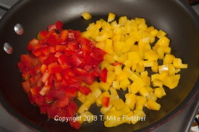 Pepper in pan