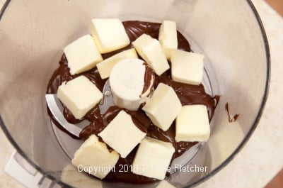 Butter over chocolate