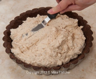 spreading mousse in crust