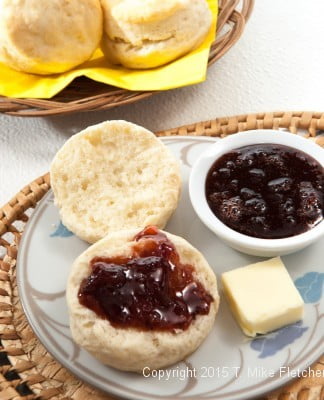 Cream Biscuits with Strawberry Jam