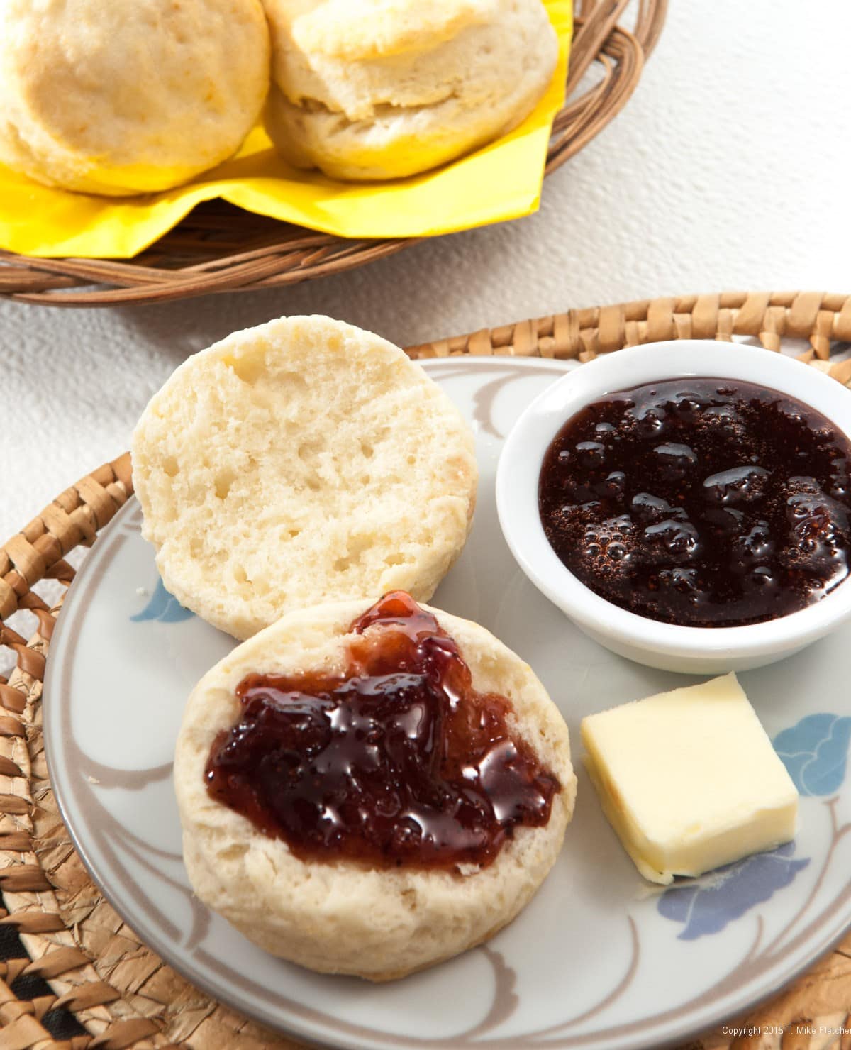 Cream Biscuits with Strawberry Jam