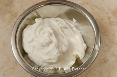 Whipped cream in bowl