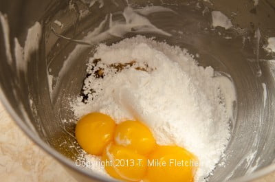 eggs, sugar, vanilla