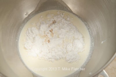 Frosting ingredients in bowl