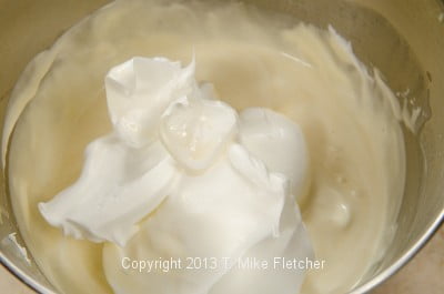 Remainder of egg whites in batter