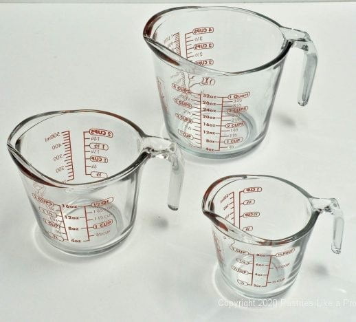 Liquid Measures for Baking Equipment and utensils