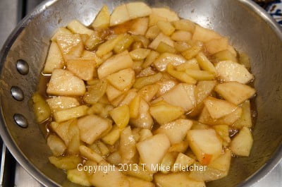 Cooked apples