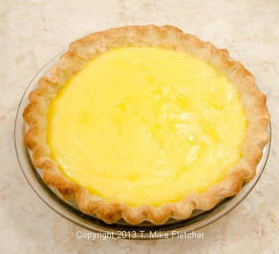 Pie shell with filling