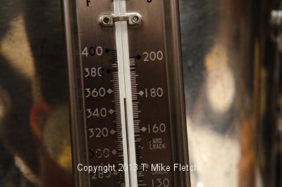 Thermometer at 350 degrees
