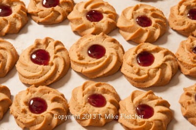 Tray of finished cookies