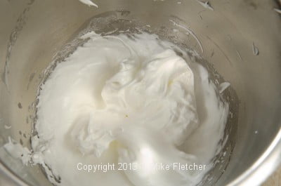 Beaten egg whites
