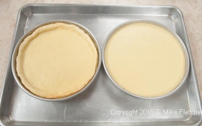 two cheesecake layers