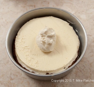 frosting on cheesecake layer