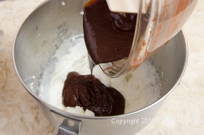 Chocolate into cream