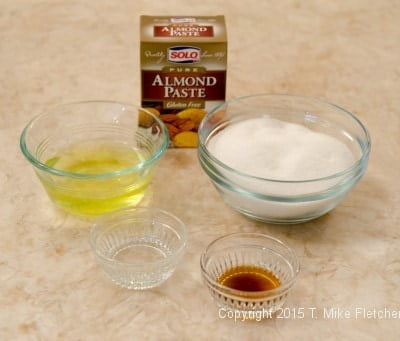 Ingredients for Amaretti Cookies