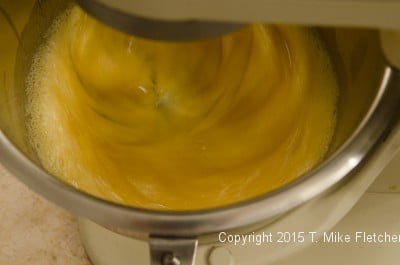 Eggs beaten for Viennese Apricot Torte