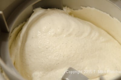 Churned ice cream