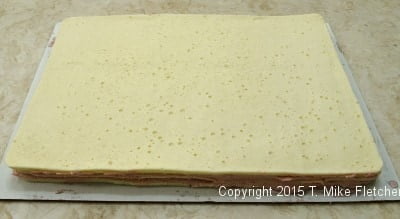 Last layer of cake on top