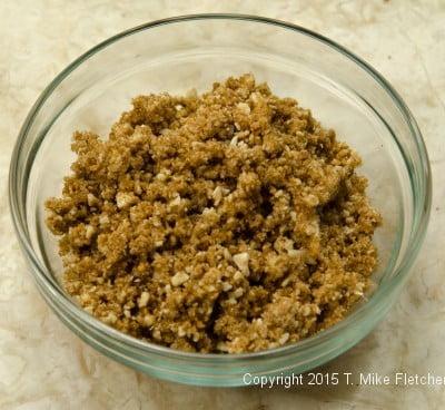 Amaretti Crumble finished for Baked Pluots with Amaretti Crumble