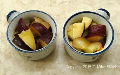 Pluot in casseroles