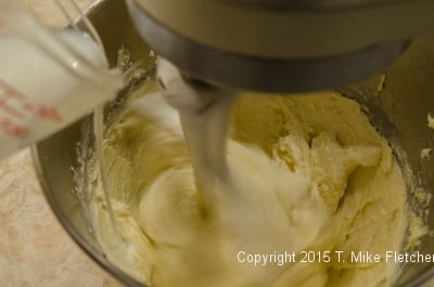 Milk added to the batter for A Tale of One Cake Layer